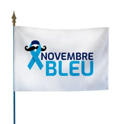 Drapeau sur hampe Movember france collectivités
