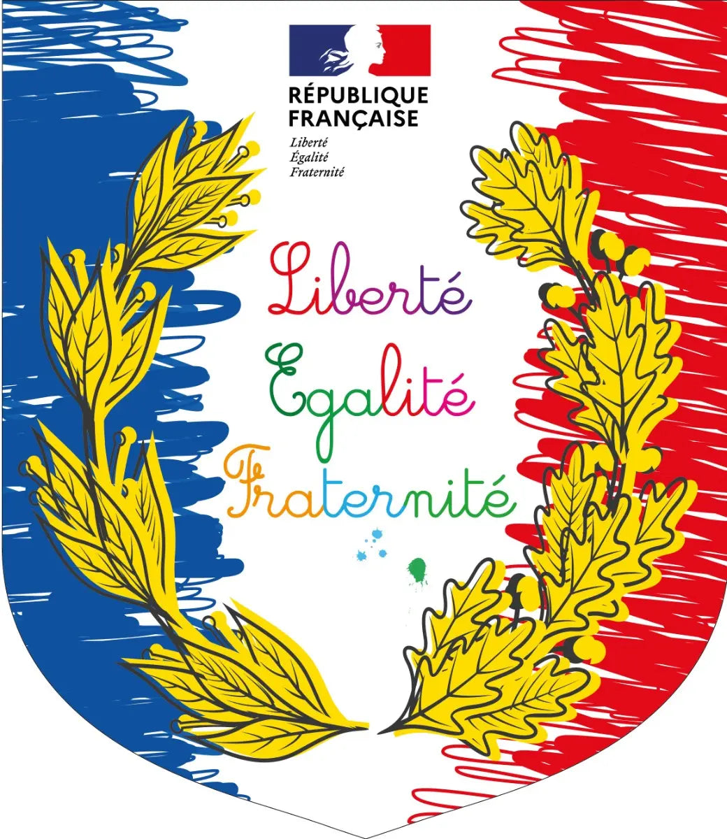 Ecusson porte drapeaux Spécial Ecole - Gamme Premium france collectivités