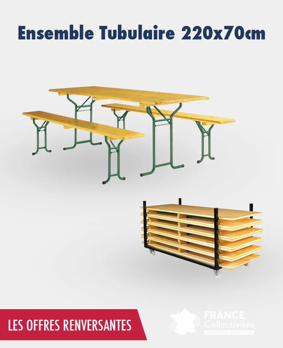 Promo 20 ensembles Tubulaire 2.20 x 0.70 cm france collectivités