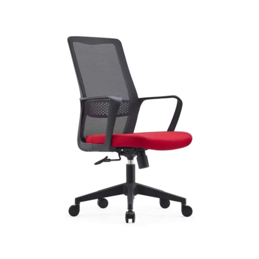 Fauteuil de bureau Zigy avec basculement centré et accoudoirs fixes