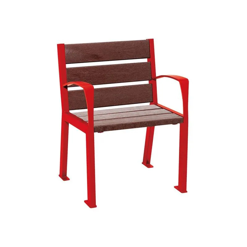 Fauteuil plastique recyclé Silaos 5 ou 6 lames