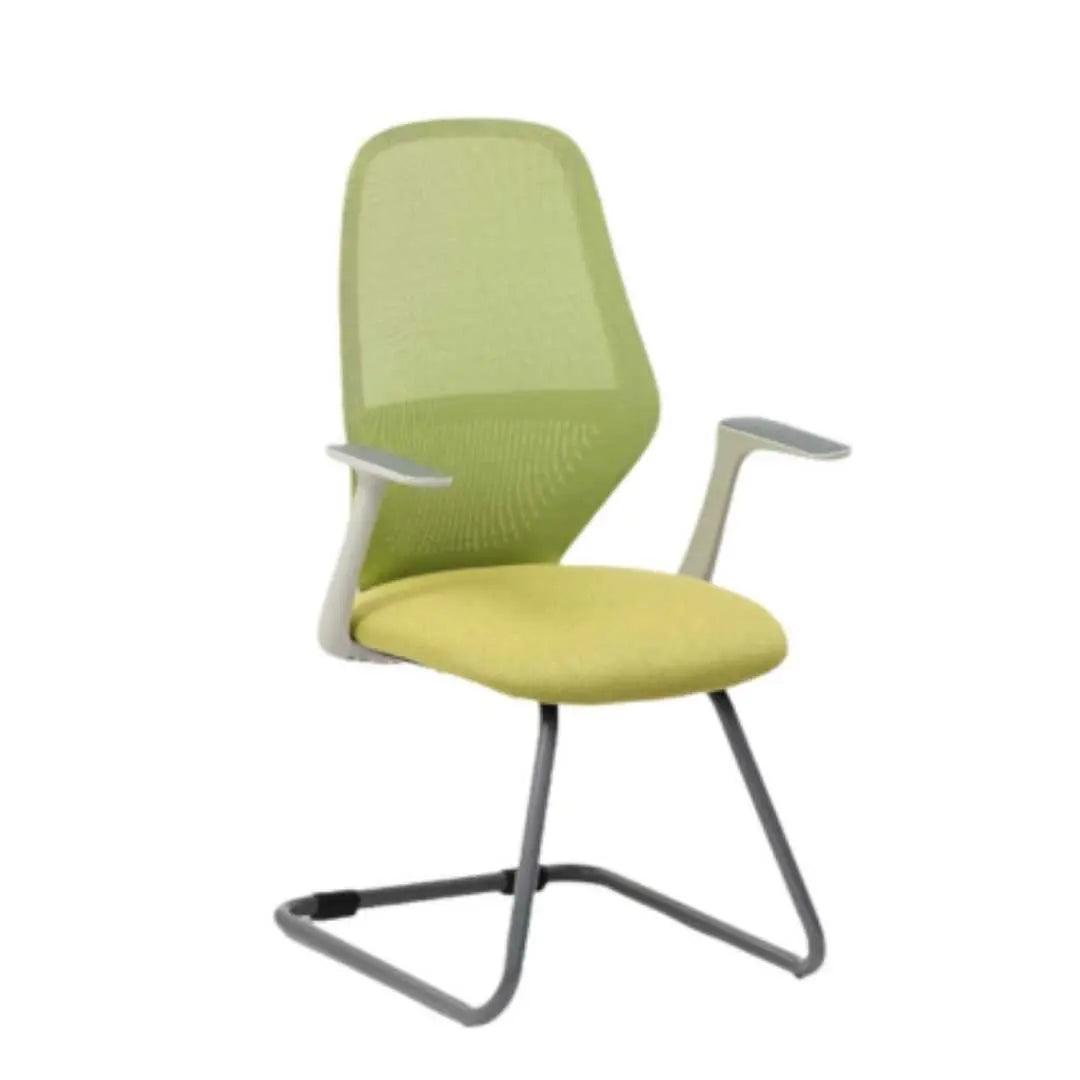 Fauteuil accueil Time vert avec dossier maille ergonomique