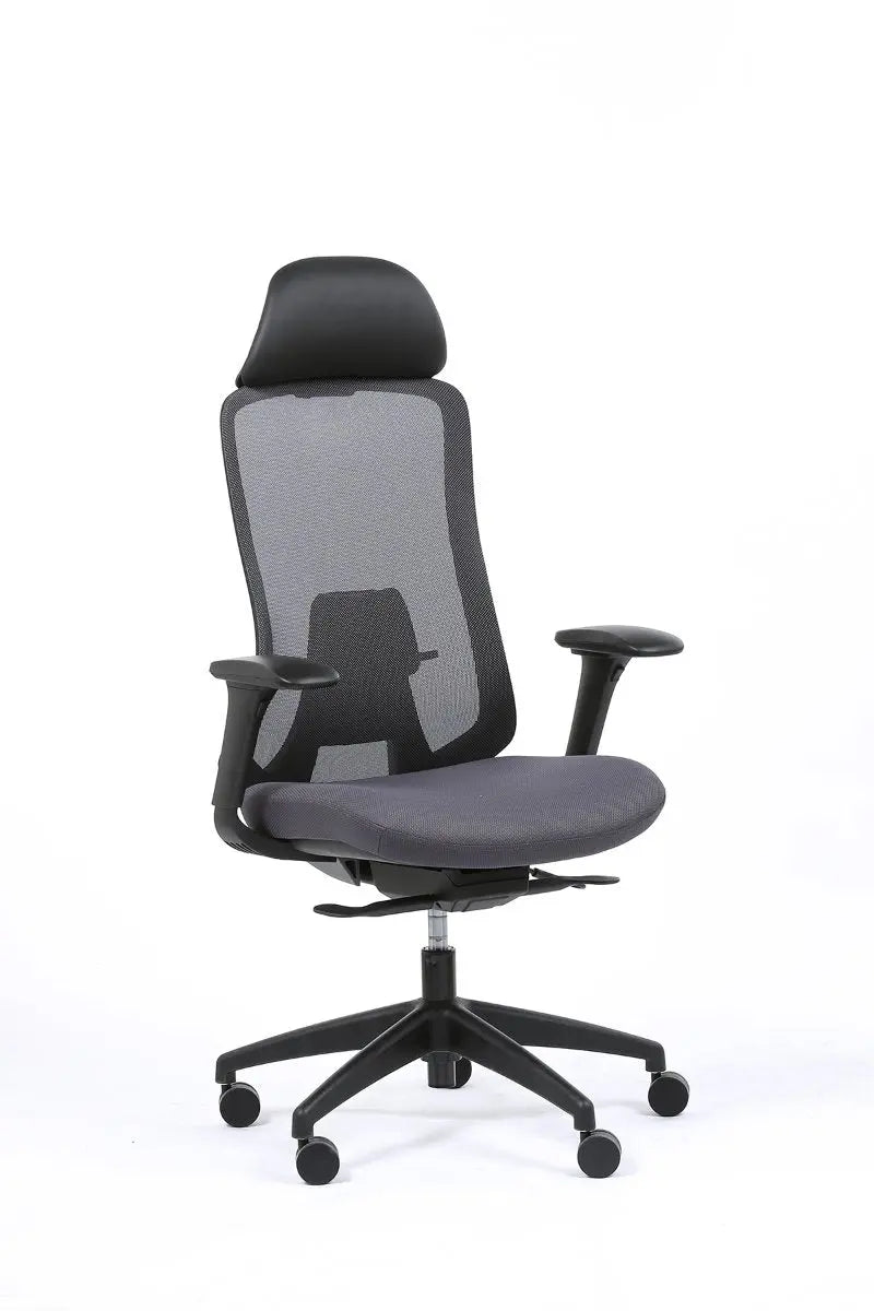 Fauteuil ergonomique Fedo noir avec mécanisme synchrone blocable 4 positions