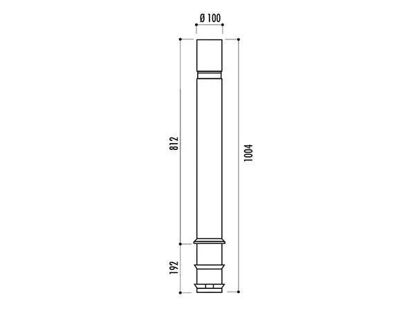 Potelet flexible à sceller ou amovible pour aménagement urbain