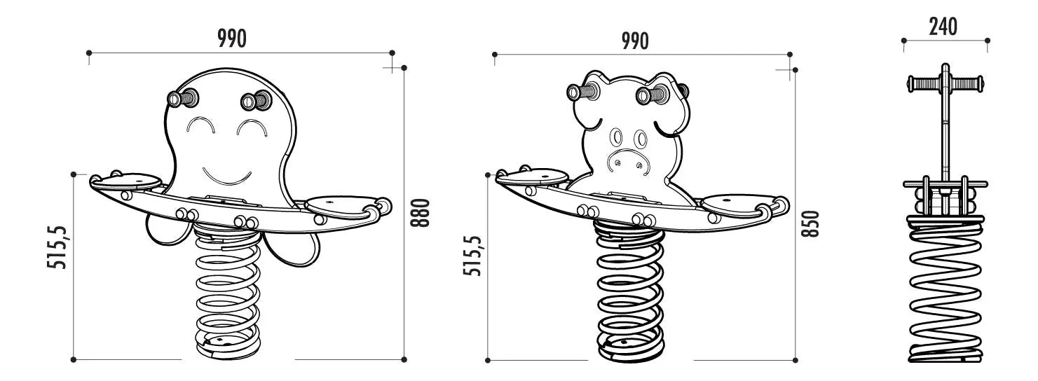 Jeu sur ressort Cochon france collectivités