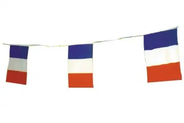 Guirlande tricolore drapeau France 5 ou 10 m france collectivités