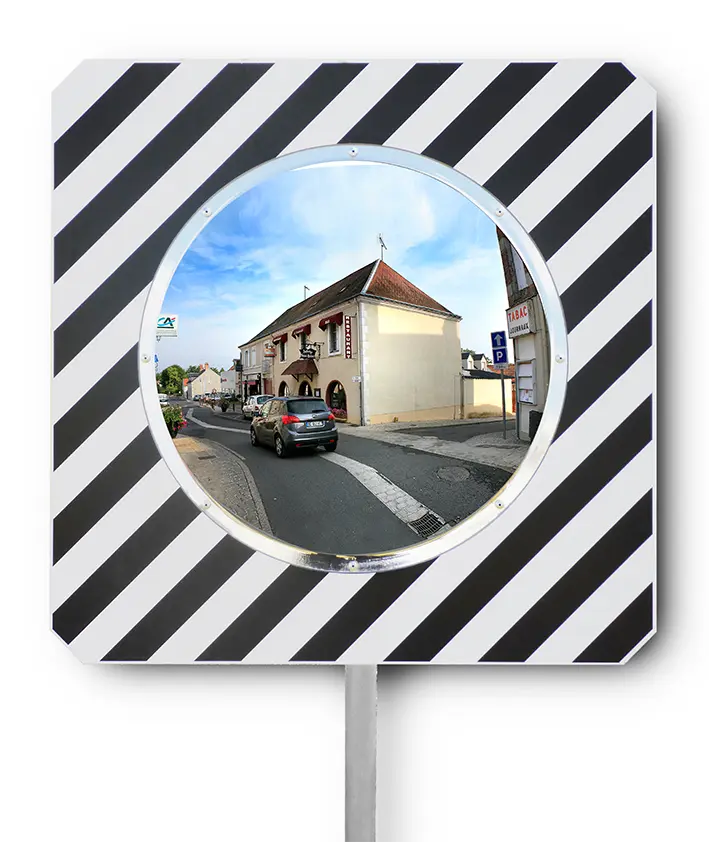 Miroir de circulation routière 90° Poly+ - Gamme Classique - France Collectivités