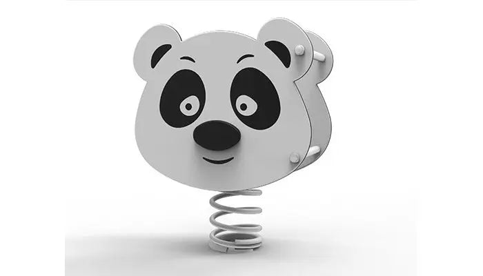 Jeu sur ressort Panda pour enfants conforme EN1176 avec structure résistante aux UV