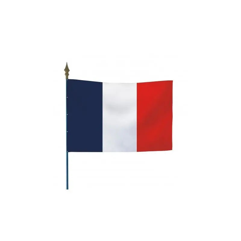Lot avec support mural 2 places blanc + 2 drapeaux France 40 x 60 cm france collectivités