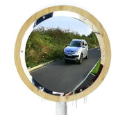 Miroir multi-usages en INOX POLI vision à 90° - avec dispositif ANTIGIVRE et ANTIBUÉE - Gamme JURA en bois - France Collectivités