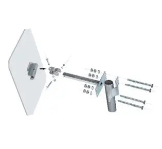 Miroir pour sortie de garage sur cadre noir et blanc - Gamme Citymir - PLEXI+ - France Collectivités