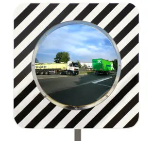 Miroir de circulation routière INOX POLI - Gamme Jura en bois - France Collectivités