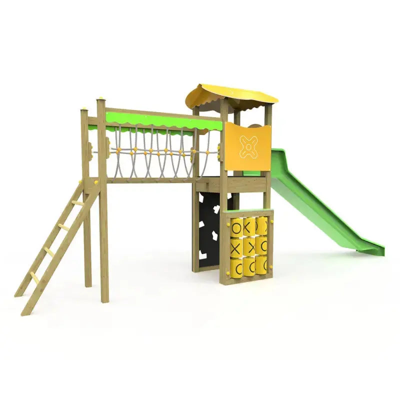 Structure de jeux pour enfants Bouton d'or pour Bambin pour enfants de 2 à 7 ans, en bois