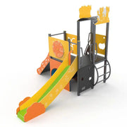 Structure de jeux pour enfants cache-cache monstre en acier de face