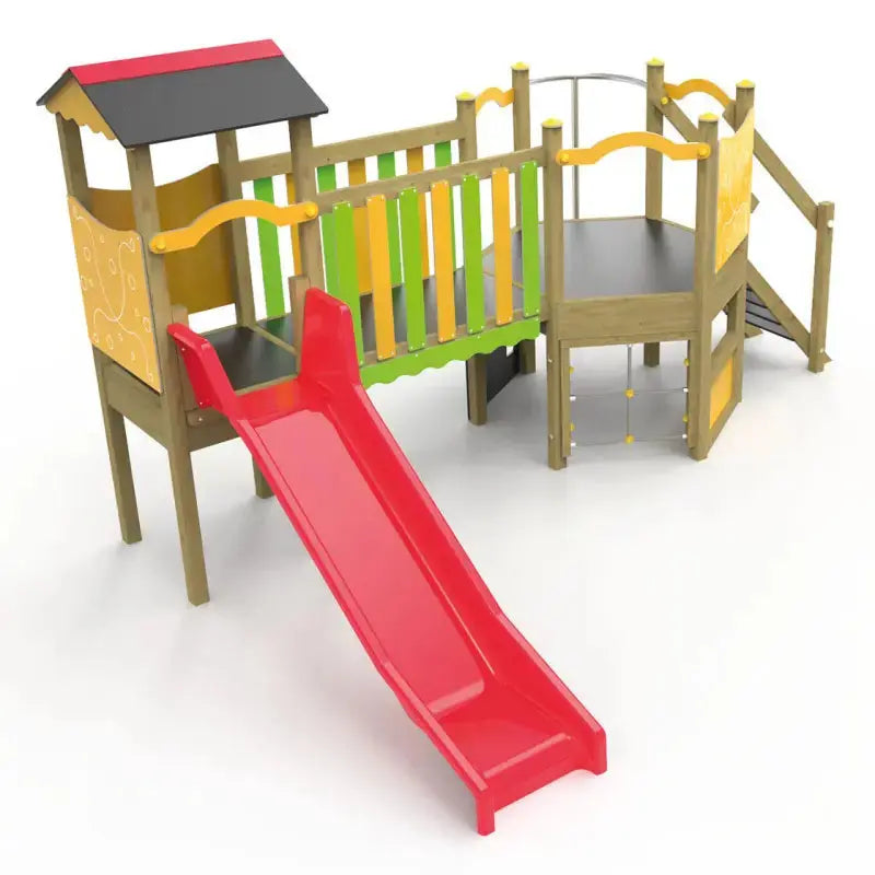 Structure de jeux pour enfants JA08 en bois Ligne Square