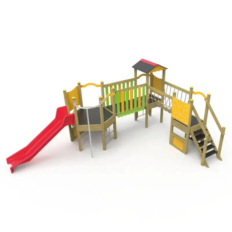 Structure de jeux pour enfants JA09 en bois Ligne Square