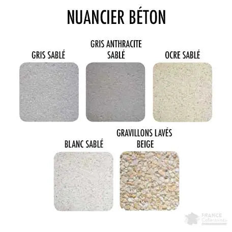 Cendrier béton Baltazar avec option coupelle inox pour entretien facilité