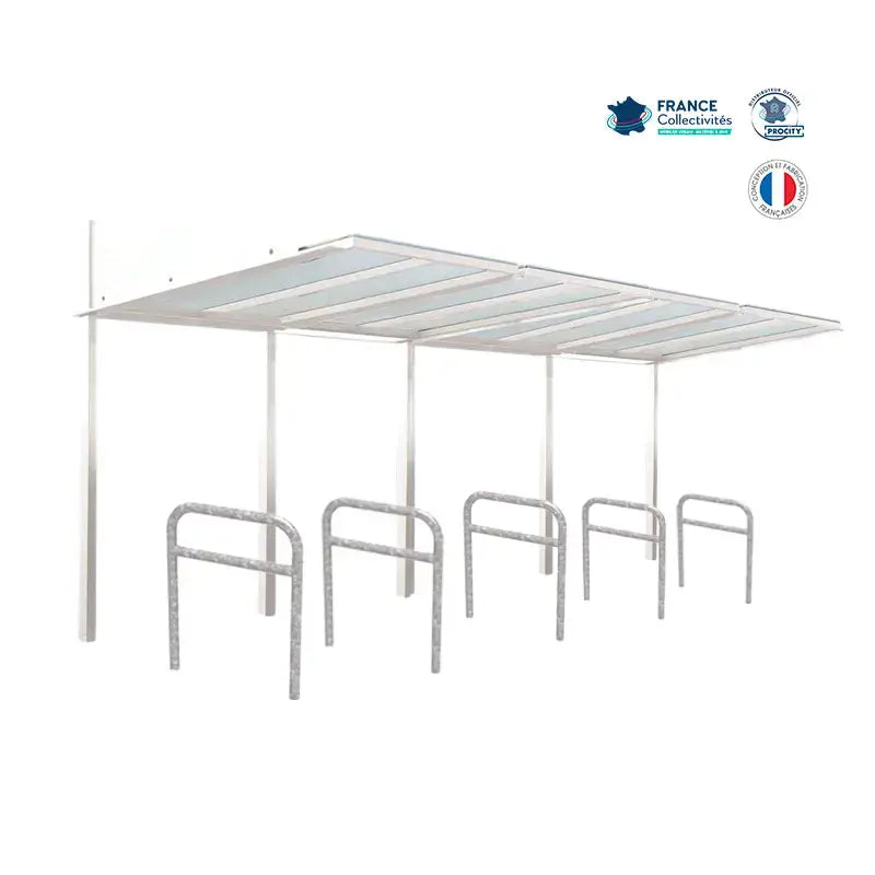 Pack abri vélos Conviviale + appuis au choix - 10 places Procity