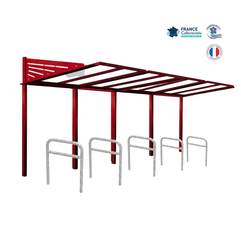 Pack abri vélos Conviviale + appuis au choix - 10 places Procity