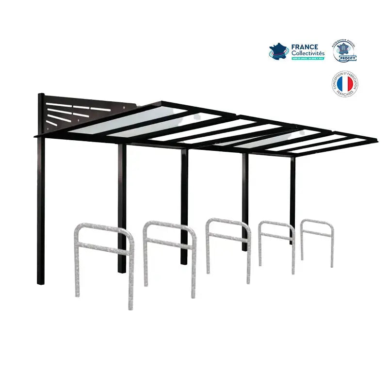 Pack abri vélos Conviviale + appuis au choix - 10 places Procity