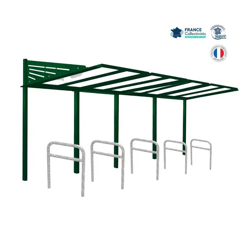 Pack abri vélos Conviviale + appuis au choix - 10 places Procity