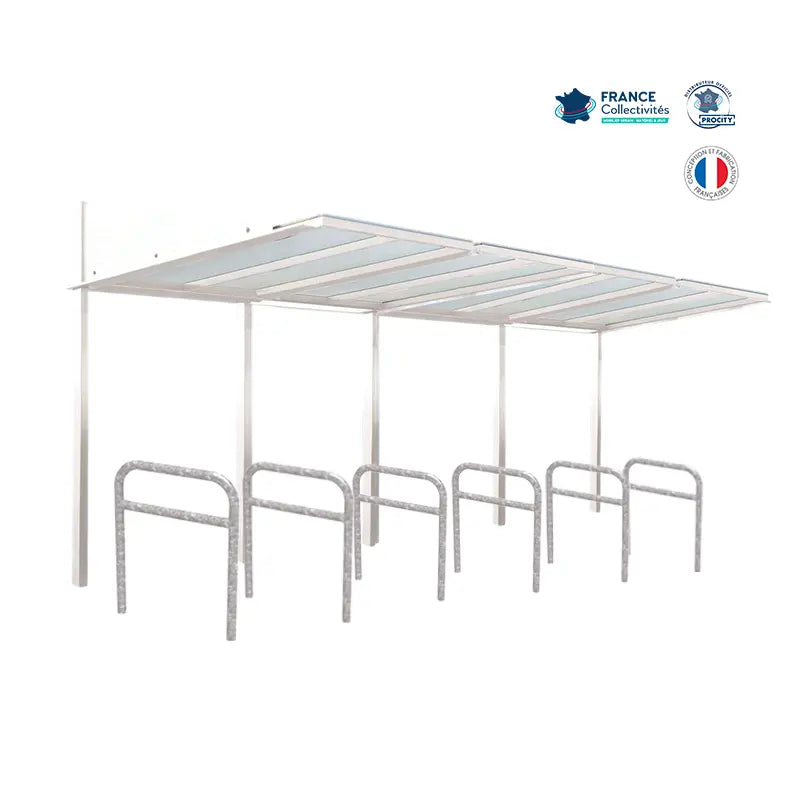 Pack abri vélos Conviviale + appuis au choix - 12 places Procity