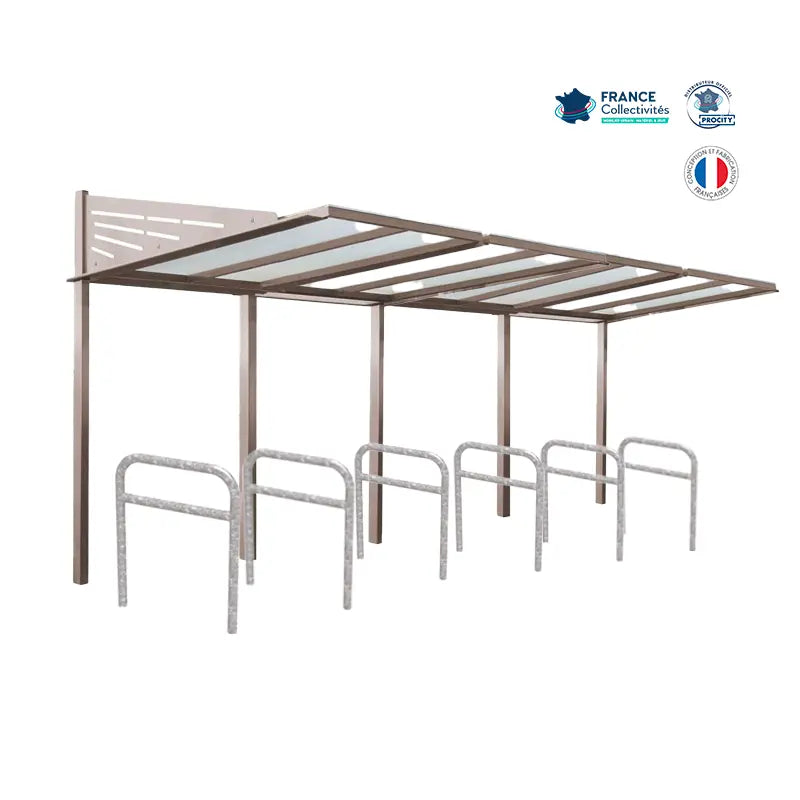 Pack abri vélos Conviviale + appuis au choix - 12 places Procity