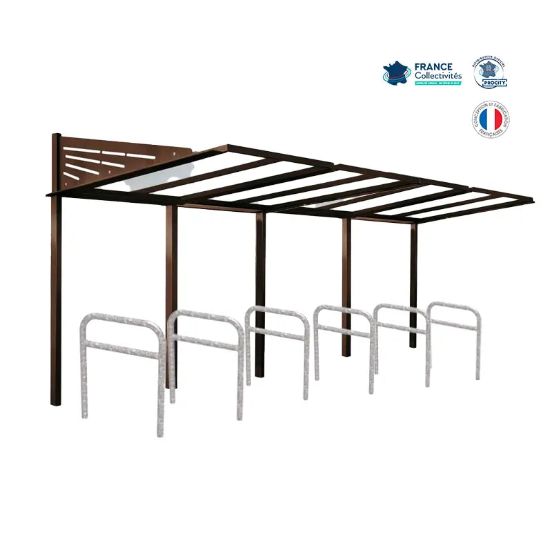 Pack abri vélos Conviviale + appuis au choix - 12 places Procity
