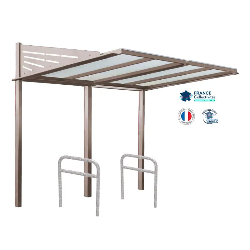 Pack abri vélos Conviviale + appuis au choix - 4 places Procity