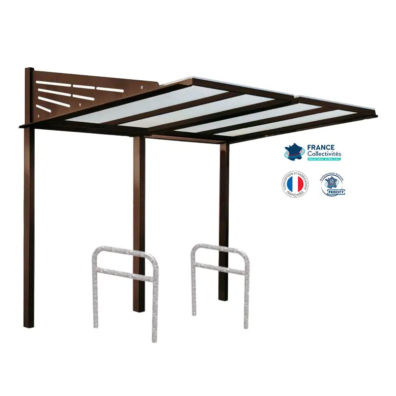 Pack abri vélos Conviviale + appuis au choix - 4 places Procity