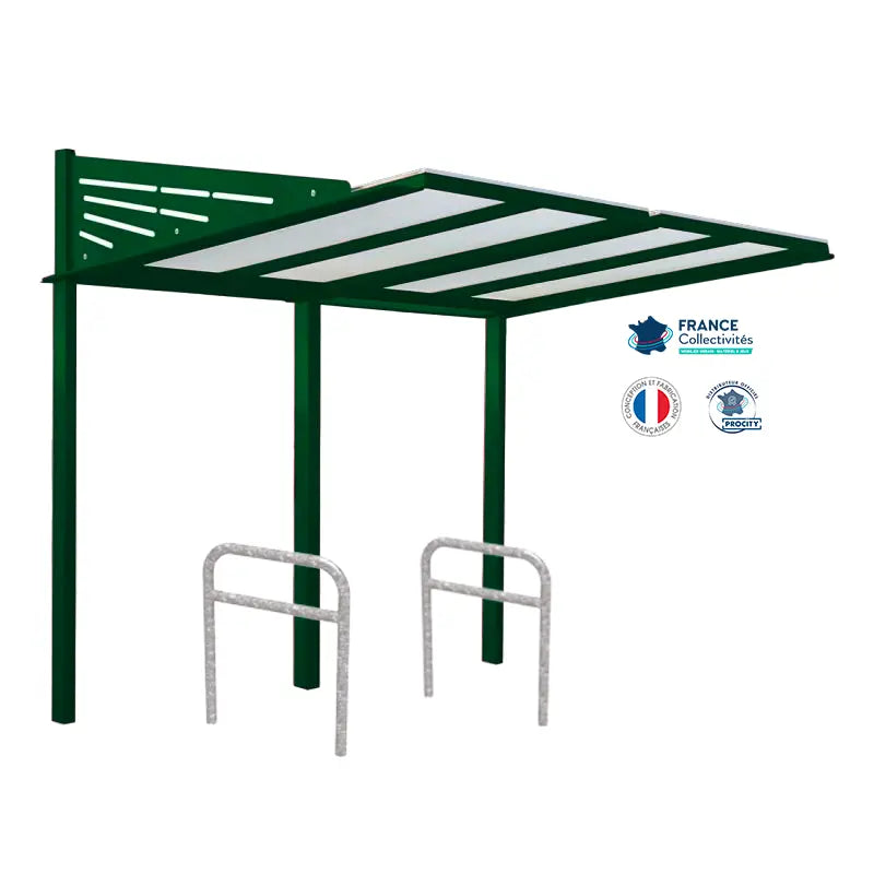 Pack abri vélos Conviviale + appuis au choix - 4 places Procity
