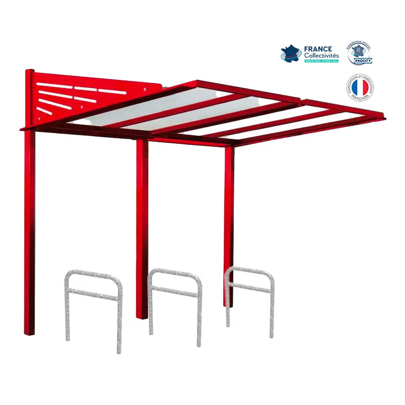Pack abri vélos Conviviale + appuis au choix - 6 places Procity