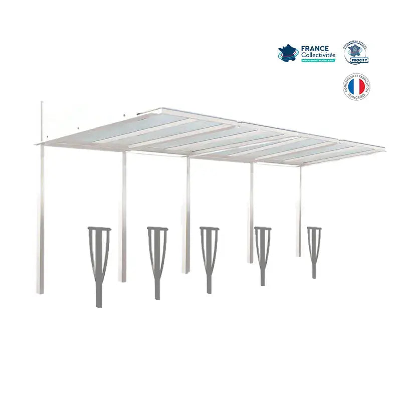 Pack abri vélos Conviviale + appuis au choix - 10 places Procity