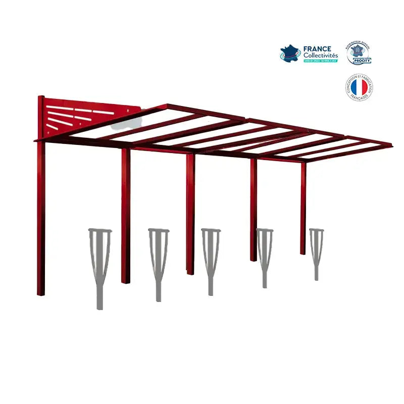 Pack abri vélos Conviviale + appuis au choix - 10 places Procity