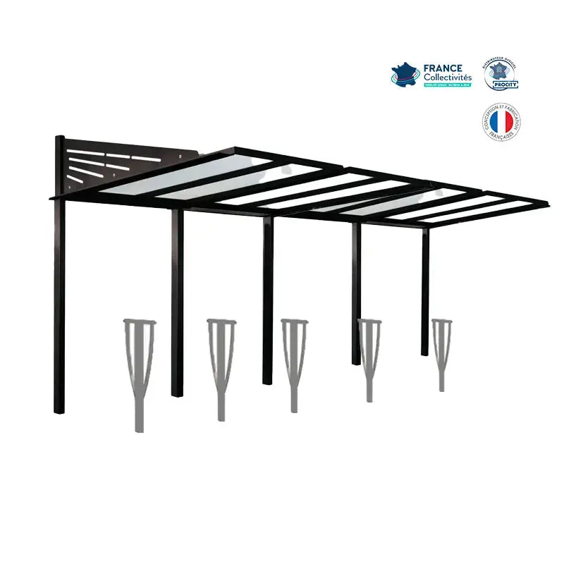 Pack abri vélos Conviviale + appuis au choix - 10 places Procity