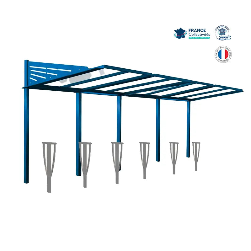 Pack abri vélos Conviviale + appuis au choix - 12 places Procity