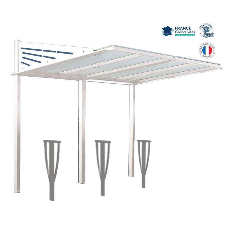 Pack abri vélos Conviviale + appuis au choix - 6 places Procity
