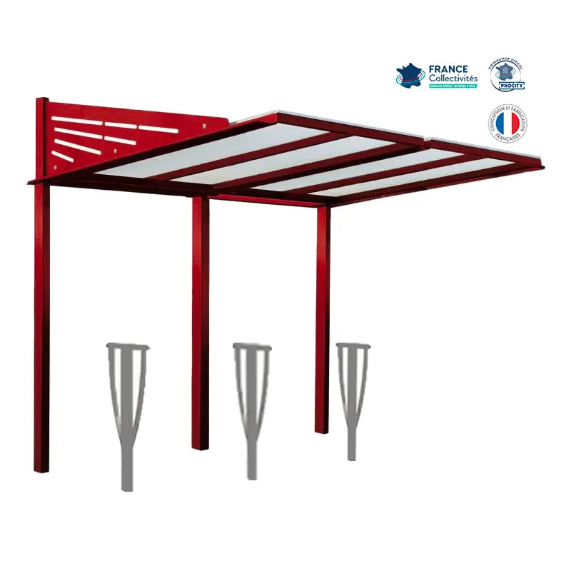Pack abri vélos Conviviale + appuis au choix - 6 places Procity