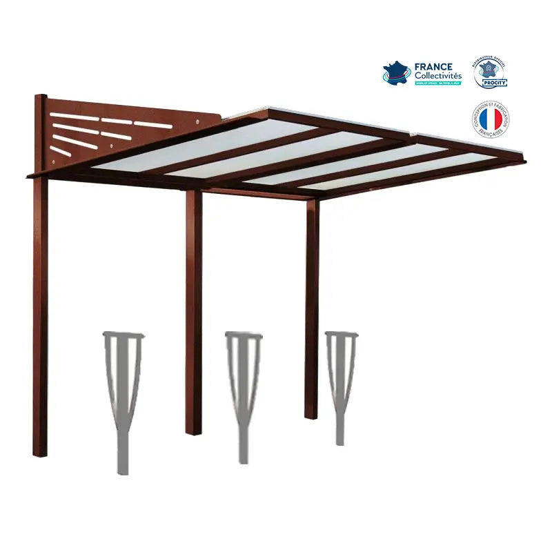 Pack abri vélos Conviviale + appuis au choix - 6 places Procity