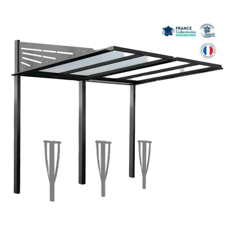 Pack abri vélos Conviviale + appuis au choix - 6 places Procity