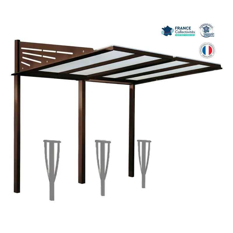 Pack abri vélos Conviviale + appuis au choix - 6 places Procity