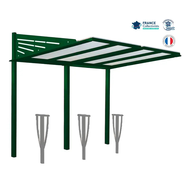 Pack abri vélos Conviviale + appuis au choix - 6 places Procity