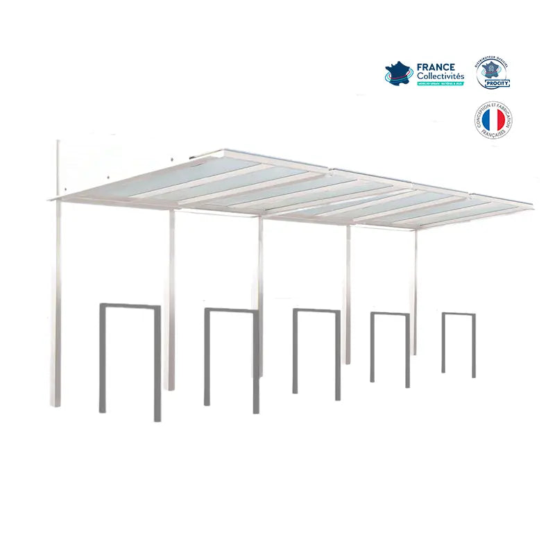 Pack abri vélos Conviviale + appuis au choix - 10 places Procity