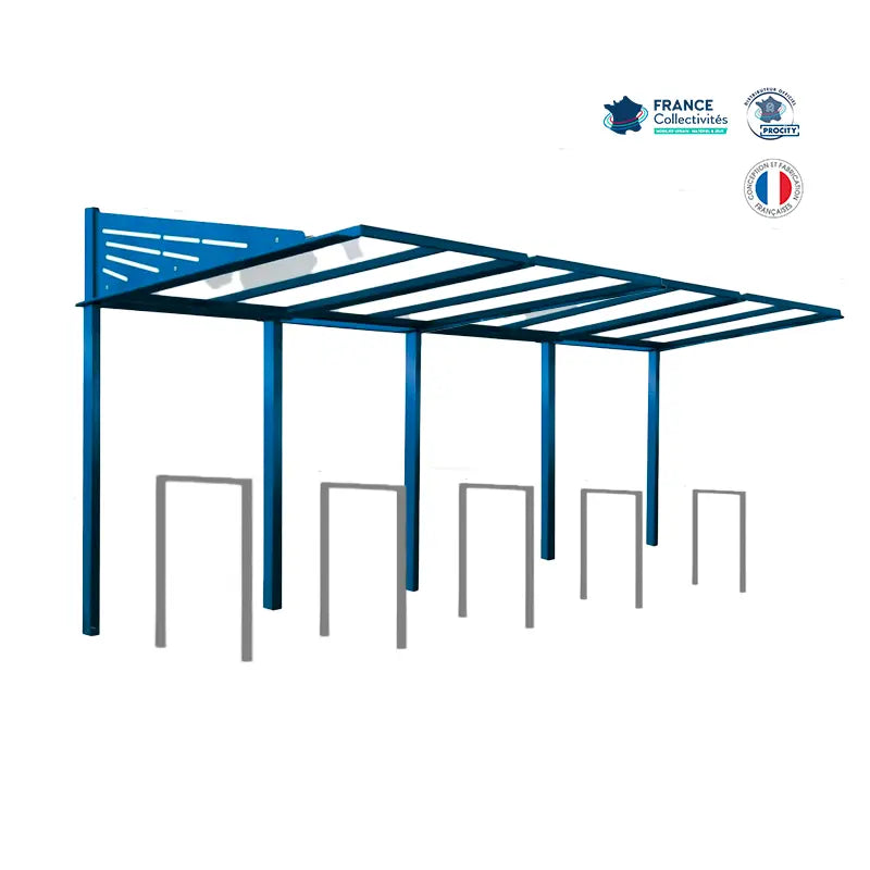 Pack abri vélos Conviviale + appuis au choix - 10 places Procity