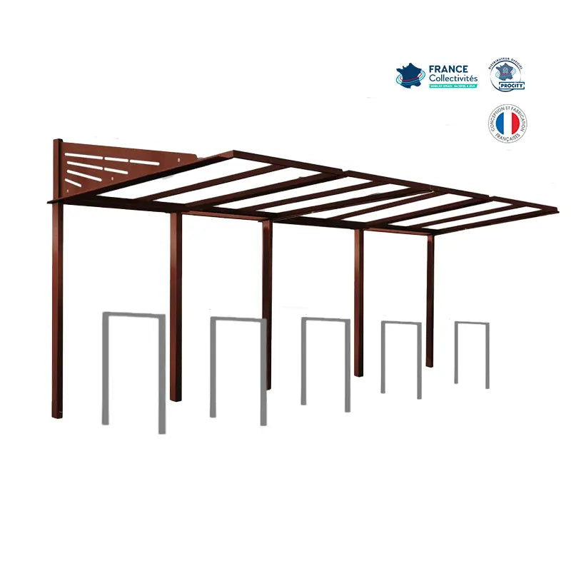 Pack abri vélos Conviviale + appuis au choix - 10 places Procity