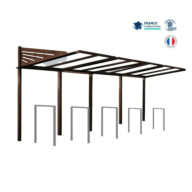 Pack abri vélos Conviviale + appuis au choix - 10 places Procity