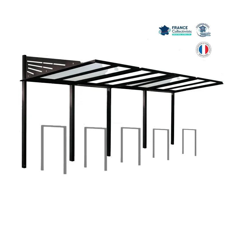 Pack abri vélos Conviviale + appuis au choix - 10 places Procity