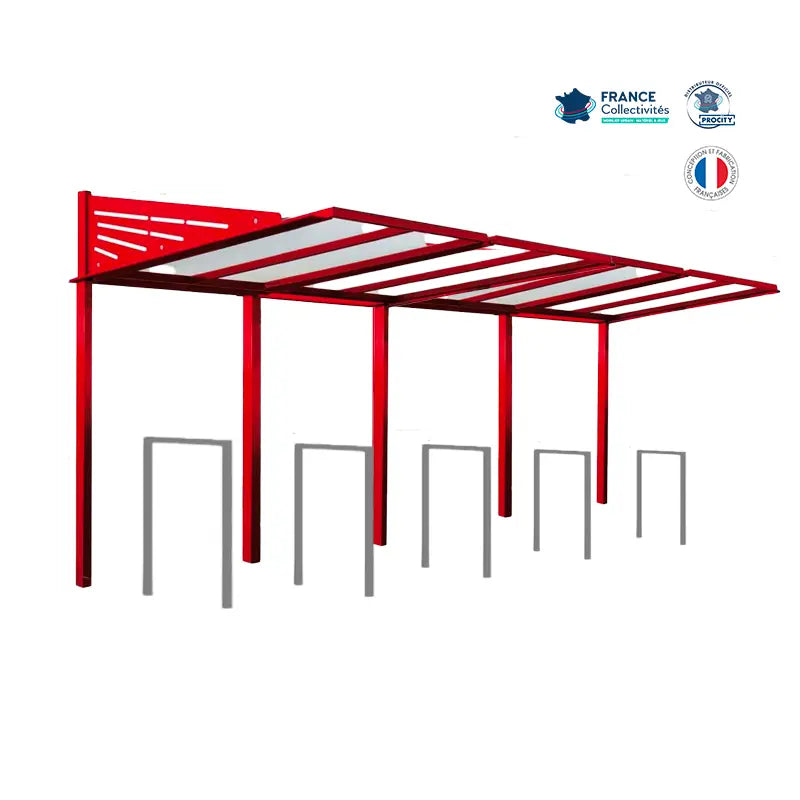 Pack abri vélos Conviviale + appuis au choix - 10 places Procity