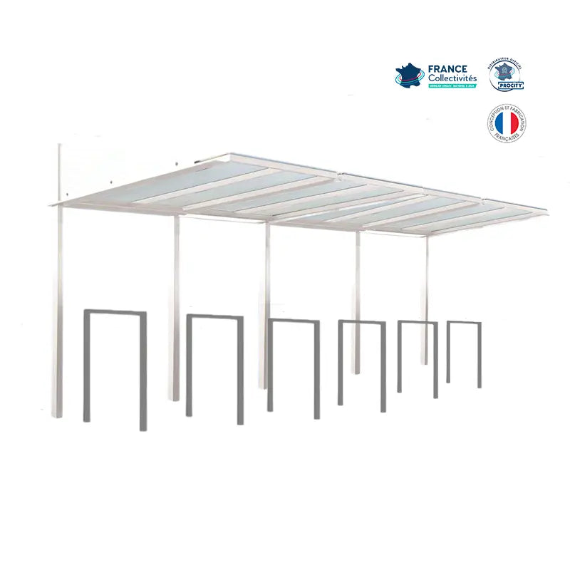 Pack abri vélos Conviviale + appuis au choix - 12 places Procity