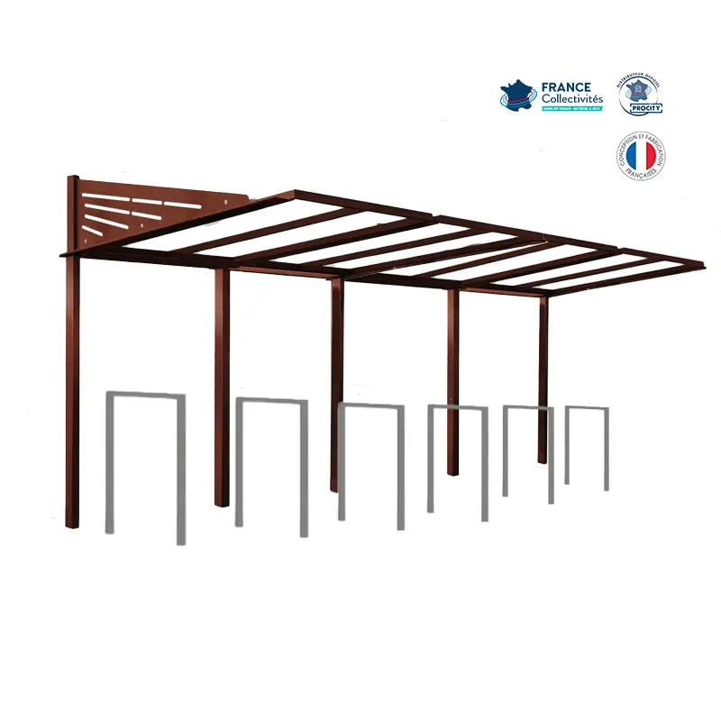 Pack abri vélos Conviviale + appuis au choix - 12 places Procity